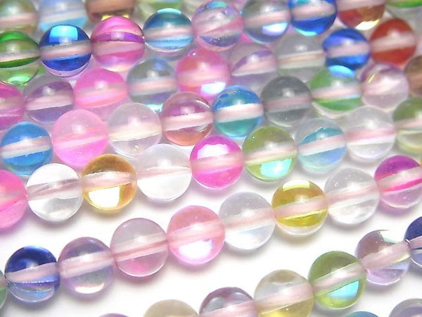 [Video] Multicolor Luna Flash Round 6mm 1strand beads (aprx.15inch/36cm)