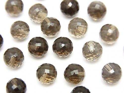 Smoky Crystal Quartz AAA Half Drilled Hole Faceted Round 6mm  5pcs $5.79!