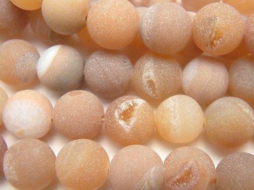 [Video] Frost Druse Agate Round 10mm 1strand beads (aprx.15inch / 38cm)