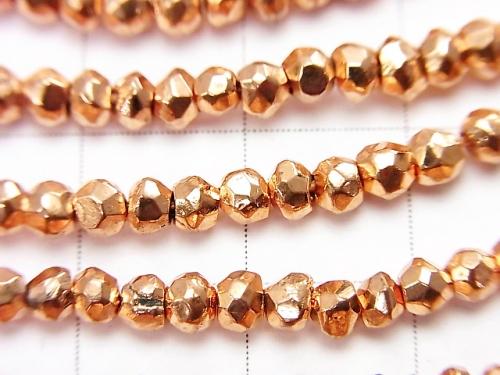 1strand $12.99! Pyrite AAA Metallic Orange Coating Faceted Button Roundel 1strand (aprx.13inch / 32cm)