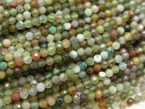 Diamond Cut! 1strand $5.79! Indian Agate Faceted Round 2mm 1strand (aprx.15inch / 37cm)