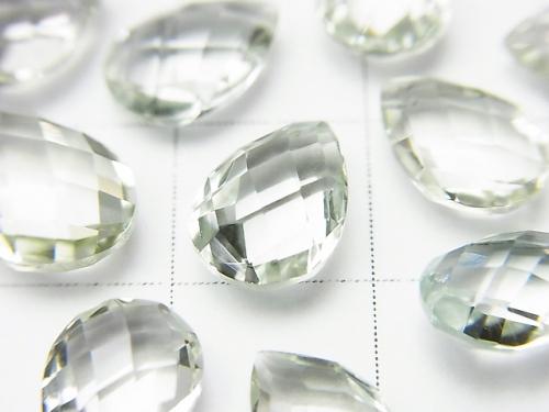 High Quality Green Amethyst AAA Undrilled Faceted Pear Shape 5pcs $14.99!