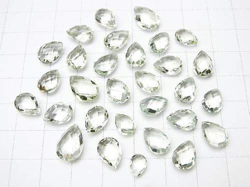 High Quality Green Amethyst AAA Undrilled Faceted Pear Shape 5pcs $14.99!