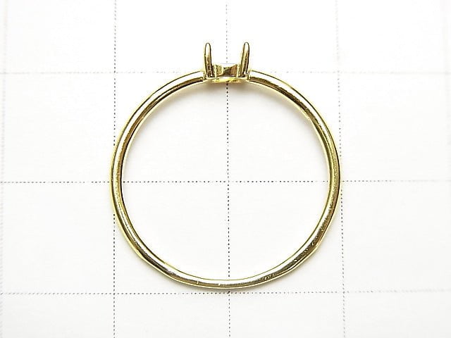 [Video]Silver925 Ring Frame (Prong Setting) Round 4mm 18KGP 1pc
