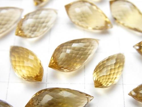 MicroCut!  High Quality Beer Crystal Quartz AAA Marquise Rice  Faceted Briolette  5pcs $29.99