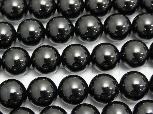 Black Spinel AAA Round 10mm half or 1strand beads (aprx.15inch / 38cm)