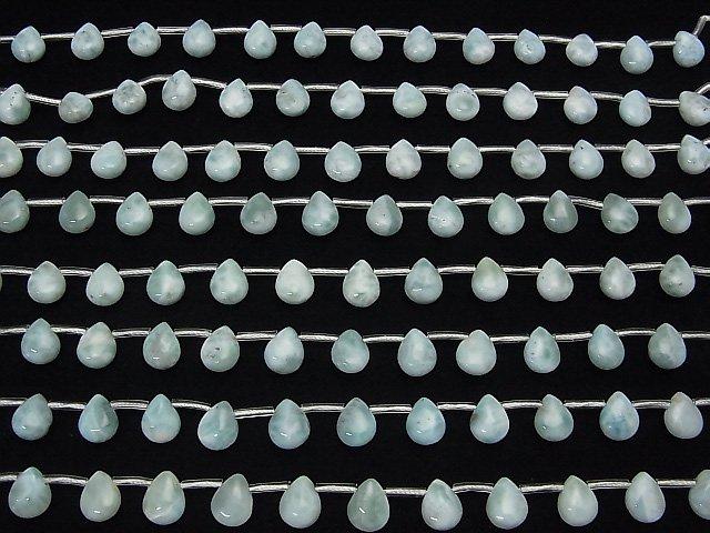 Larimar Pectolite AA Pear shape (Smooth) 10x8x5mm 1strand beads (aprx.7inch/18cm)