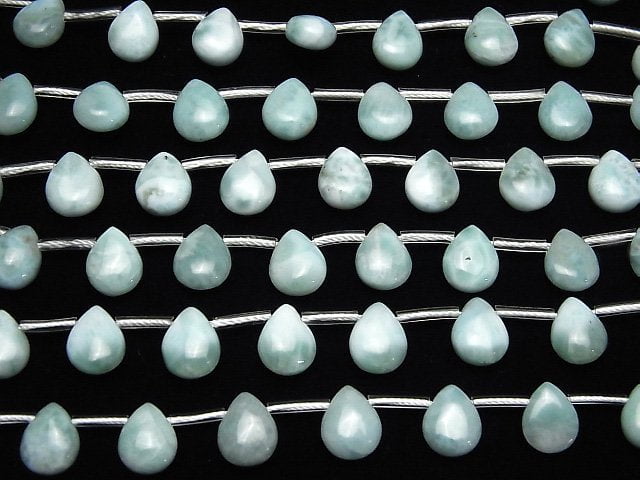 [Video]Larimar Pectolite AA+ Pear shape (Smooth) 10x8mm 1strand beads (aprx.6inch/16cm)