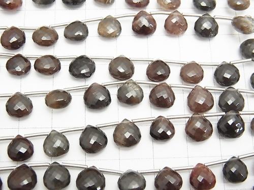MicroCut!  High Quality Scapolite  Cat's Eye (Glass) AAA Chestnut  Faceted Briolette  1strand (aprx.4inch/9cm)