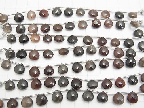 MicroCut!  High Quality Scapolite  Cat's Eye (Glass) AAA Chestnut  Faceted Briolette  1strand (aprx.4inch/9cm)