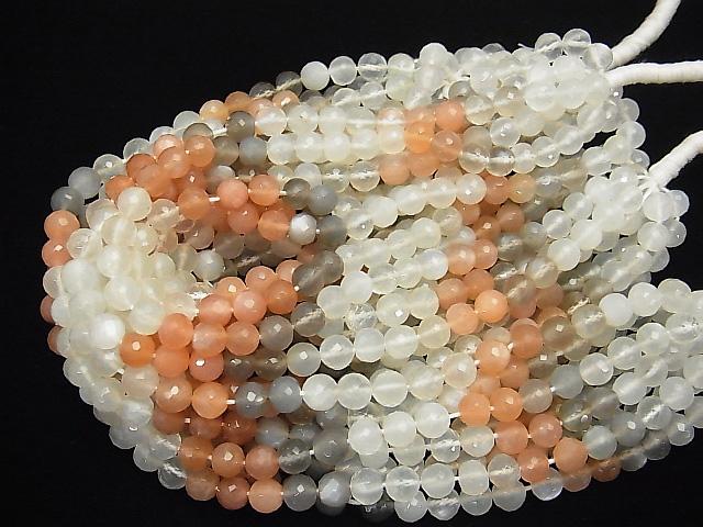 1strand $14.99 High Quality Multicolor Moon Stone AAA Round Cut 1strand (aprx.9inch / 22cm)