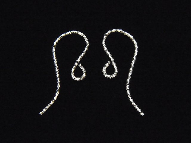 Silver925 Earwire 19x8mm Sparkle 2pairs