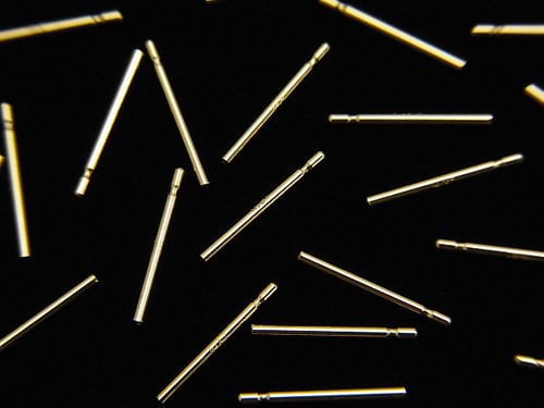 [K14 Yellow Gold] Earstuds Earrings (needle) 0.65x9.5mm 1pair