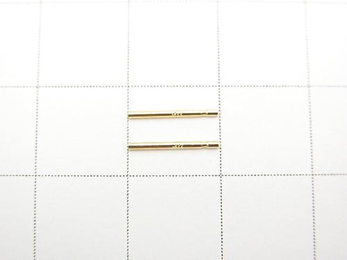 [K14 Yellow Gold] Earstuds Earrings (needle) 0.65x9.5mm 1pair
