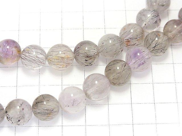 [Video] [One of a kind] Elestial Quartz  Round 11mm 1strand beads (aprx.17inch/43cm) NO.17