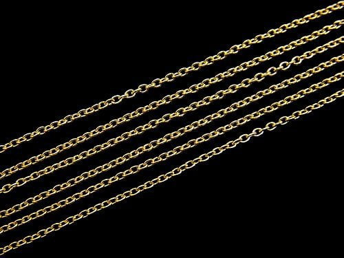 14KGF Cable Chain 1.2mm [40cm][45cm][50cm][60cm][75cm] Necklace 1pc