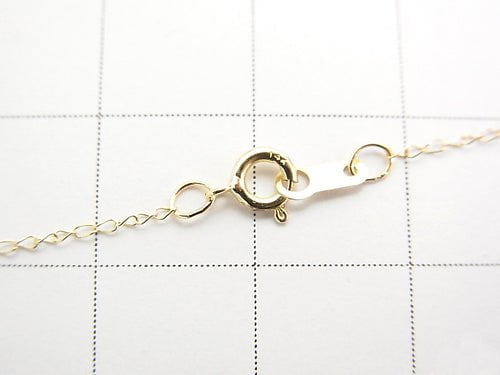 [K14 Yellow Gold] Curb Chain Approx 0.9mm [40cm][45cm][50cm][60cm][75cm] Necklace 1pc