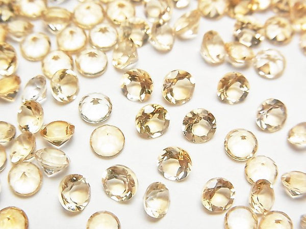 [Video]High Quality Citrine AAA Loose stone Round Faceted 4x4mm 10pcs