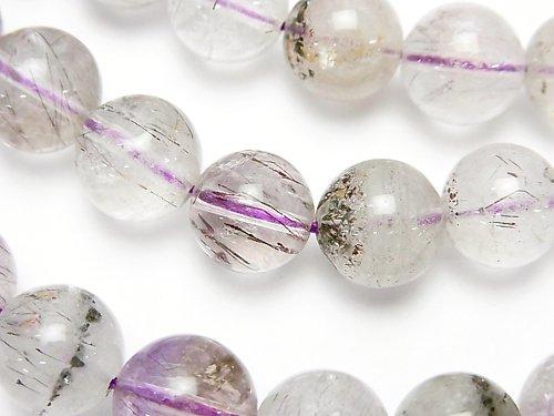 [Video] [One of a kind] Elestial Quartz AA+ Round 11mm 1strand beads (aprx.16inch / 40cm)