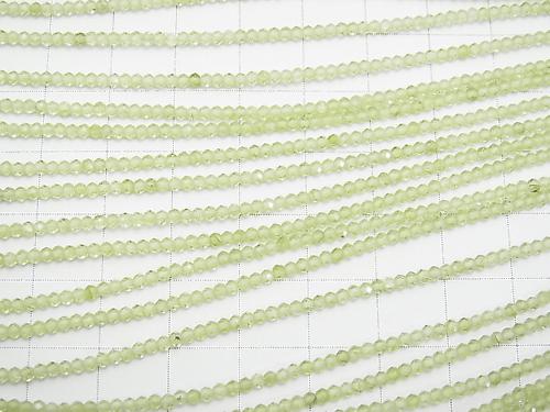 Diamond Cut!  1strand $6.79! Peridot AA++ Faceted Button Roundel 2x2x1.5mm 1strand (aprx.15inch/37cm)
