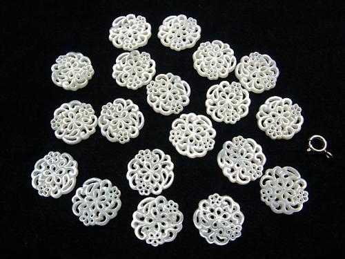 1pc $2.79! High Quality White Shell Watermark Coin 14x14x1.5mm 1pc