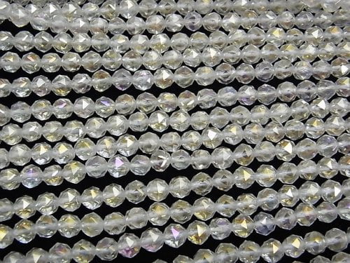 [Video] High Quality! Aqua Crystal AAA Star Faceted Round 6mm half or 1strand beads (aprx.14inch/35cm)