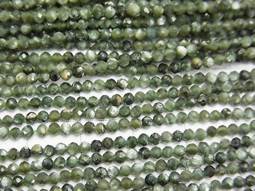 Diamond Cut!  1strand $9.79! Seraphinite AAA- Faceted Round 2mm  1strand (aprx.15inch/38cm)