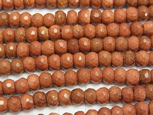 1strand $8.79! Golden Sand Stone Faceted Button Roundel 6x6x4mm 1strand (aprx.15inch/37cm)