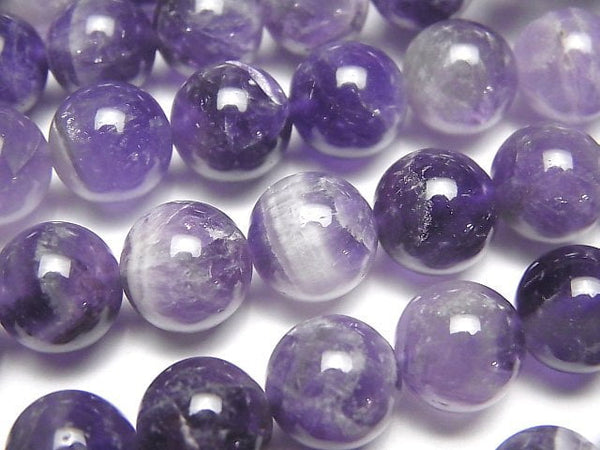 [Video] Mixed Amethyst Round 10mm 1strand beads (aprx.15inch/37cm)