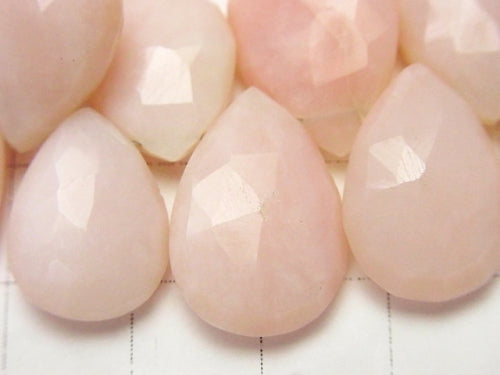 Pink Opal AA ++ Pear shape Faceted Briolette Size Gradation half or 1strand (aprx.7inch / 18 cm)