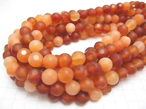1strand $9.79! Mix Carnelian polka dot Faceted Round 10mm 1strand (aprx.15inch / 38cm)