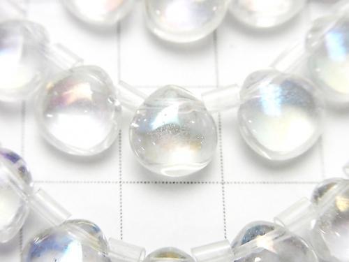 Aqua Crystal  Chestnut (Smooth) 8x8x5mm 1/4 or 1strand beads (aprx.15inch/38cm)