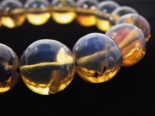 [Video] [One of a kind] Dominica Blue Amber AAAA- Round 13mm Bracelet NO.266