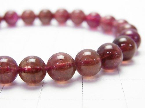 [Video] [One of a kind] Brazil High Quality Rubellite (Pink Tourmaline) AAA Round 7mm Bracelet NO.6