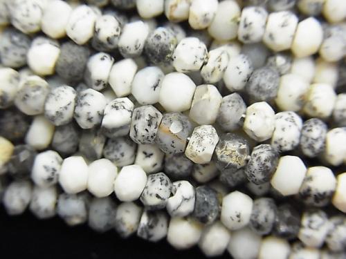 1strand $13.99! Dendrite Opal AAA Faceted Button Roundel  1strand (aprx.13inch/32cm)