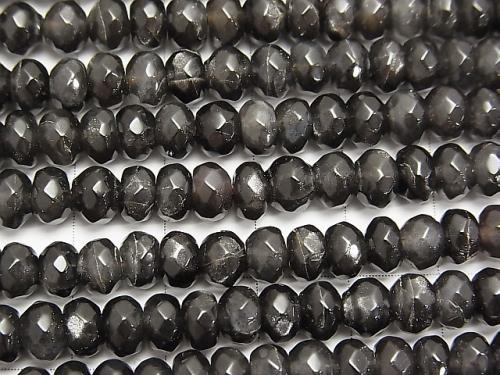 Scapolite AA+ Faceted Button Roundel 6x6x4mm half or 1strand (aprx.15inch/38cm)