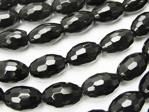 1strand $9.79! Onyx  Faceted Rice 12x8x8mm 1strand (aprx.15inch/38cm)