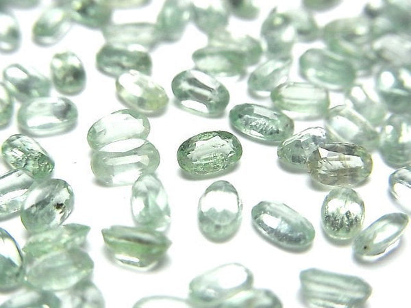 [Video]High Quality Green Kyanite AAA Loose stone Oval Faceted 5x3mm 5pcs