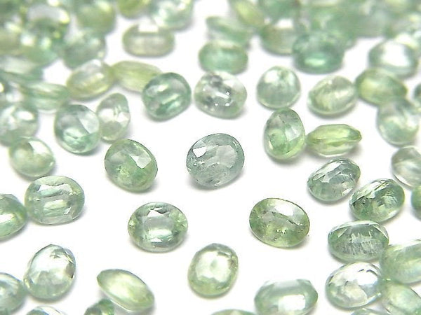 [Video]High Quality Green Kyanite AAA Loose stone Oval Faceted 5x4mm 3pcs