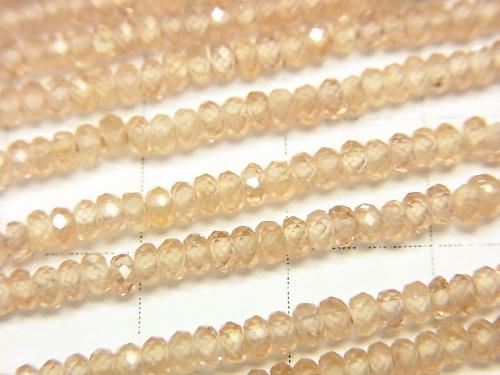 Diamond Cut!  High Quality Natural Zircon AAA Faceted Button Roundel  half or 1strand (aprx.13inch/32cm)