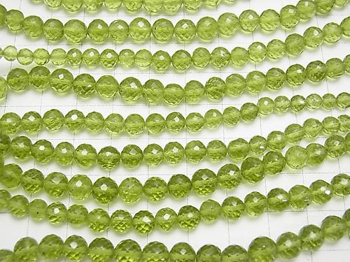 1strand $127.99! High Quality Peridot AAA- Faceted Round 3-7mm  1strand (aprx.15inch/38cm)