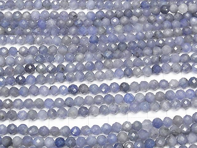 [Video] High Quality!  Tanzanite AA Faceted Round 5mm  half or 1strand beads (aprx.15inch/37cm)