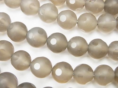 1strand $9.79! Gray Onyx AAA polka dot Faceted Round 8mm 1strand (aprx.15inch / 38cm)