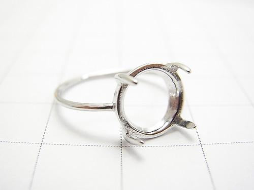 [Video] Silver925 Ring Frame (Prong Setting) Round 10mm Rhodium Plated 1pc