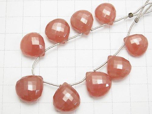 [Video] [One of a kind] High Quality Peru Rhodochrosite AAA Chestnut Faceted Briolette 1strand beads (aprx.4inch / 11cm) NO.5
