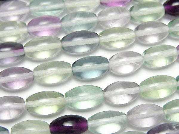 [Video] Multicolor Fluorite AA++ Rice 10x6x6mm half or 1strand beads (aprx.15inch/37cm)