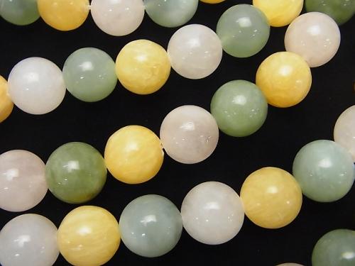 Mixed Stone  Round 14mm half or 1strand (aprx.15inch/38cm)