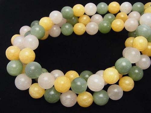 Mixed Stone  Round 14mm half or 1strand (aprx.15inch/38cm)