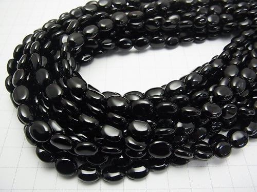 Onyx  Oval 10x8x4mm 1strand beads (aprx.15inch/38cm)