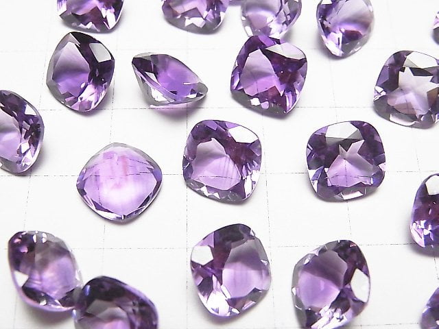 [Video] High Quality Amethyst AAA Loose stone Square Faceted 10x10mm 3pcs